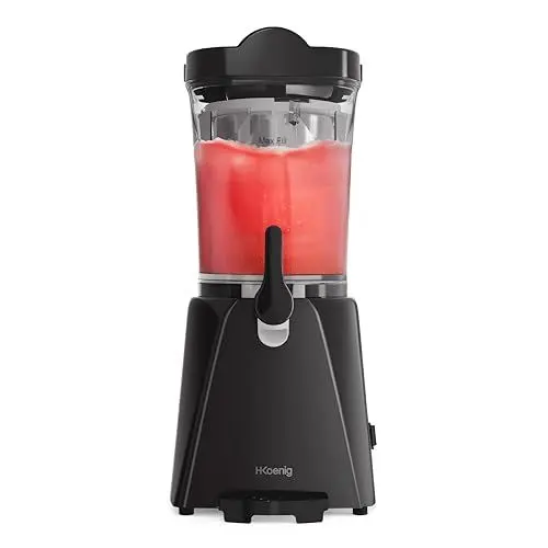Produktbild: H.Koenig GRT60 - Slush Maschine 1L, Hausgemachte Granitas, Schnelle Zubereitung, Kompakt und einfach zu bedienen, Abnehmbarer Behälter, 20W - Eisgekühlte Getränke, Granita, Sirup, Säfte, Sodas