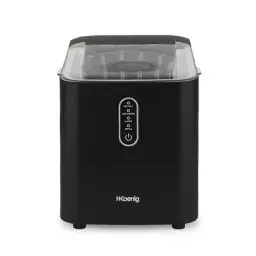 Produktbild: H.Koenig KUB14 Eiswürfelmaschine, 12kg in 24 Stunden, Eiswürfel in 6min, 2 Eiswürfelgrößen, 120 W Schwarz leise, Eiswürfelbereiter, 1 L, Eiswürfelschaufel