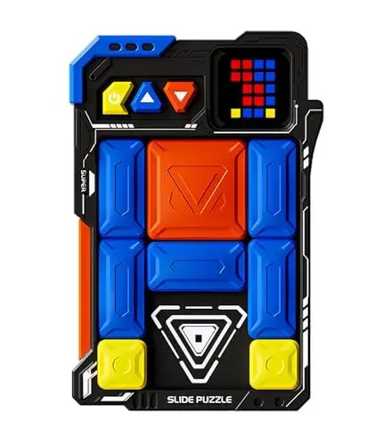 Produktbild: HLF Super-Puzzle Maschine Mecha-Aussehen LED-Bildschirm Labyrinth-Fluchtspiel HuaRong Blöcke 500 Level Automatische Induktion Magnetisches Design Logisches Denken Geschenkspielzeug für Kinder (Black)