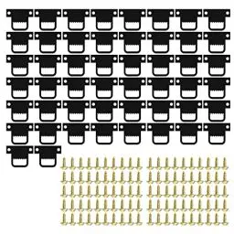 Produktbild: HLIWS 50 Stück 32mm x 22mm Bilderrahmen Aufhänger mit Schrauben,Haken für Bilderrahmen,für Haus Büro Foto Bild Malerei Hängen