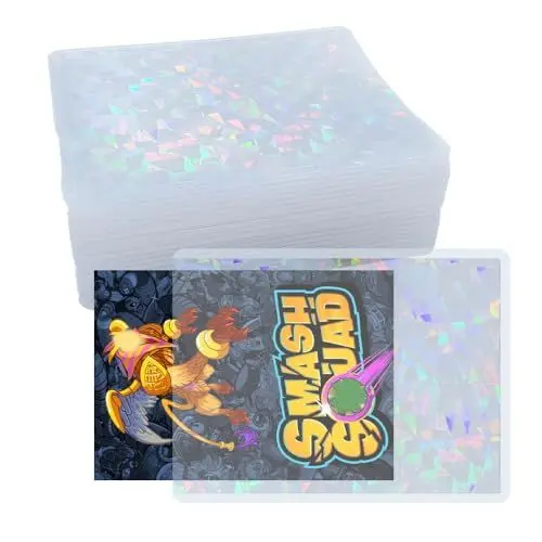Produktbild: HLIWS PVC Sammelkartenhalter-20 Stück 76 * 102mm Kartenschutz,Transparente Kartenhüllen,für Spielkarte,Baseball/Basketballkarten/Fotos(Transparent Laser)