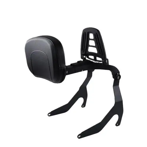 Produktbild: HLWXMDZ Motorradzubehör Für B&MW R18B R18 R 18 Classic 2020-2023 Motorrad Mehrzweck Fahrer Passagier Rückenlehne Klapp Hinten Gepäck Zurück(Black-R18B)