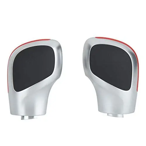 Produktbild: Hlyjoon 2 Stück seitliche Abdeckung für Schaltknauf, seitliche Abdeckung aus mattem Leder, geeignet für DSG, Automatikgetriebe (rot)