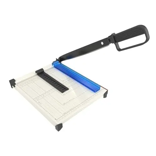 Produktbild: Hmfmdy Papierschneider aus Metall, 12 Zoll A4 Fotoschneider Hebelschneider, Guillotine Papierschneider, Scrapbooking Werkzeug zum Schneiden von Papier Cutter für Fotos, Handwerksprojekt, Etikett