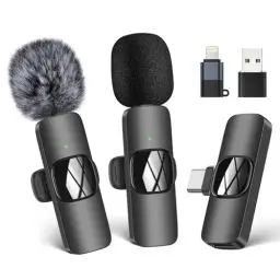 Produktbild: HMKCH Kabelloses Lavalier Mikrofon für Handy/iPhone/Computer, Wireless USB C Ansteckmikrofon für Videoaufnahmen, Vlog, TikTok, YouTube, Rauschunterdrückung, Plug-Play Clip on Microphone