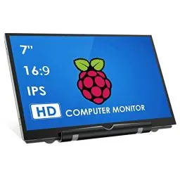 Produktbild: HMTECH 7 Zoll Raspberry Pi Bildschirm 800x480 HDMI Tragbarer Monitor IPS LCD Bildschirm Display für Raspberry Pi 4/3/2/Zero/B/B+ Win10/8/7 (Non-Touch)