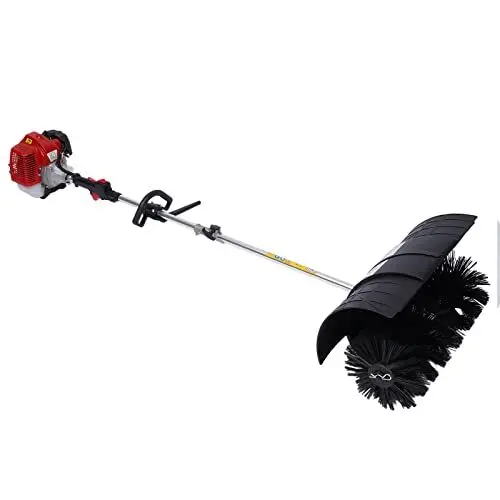 Produktbild: HOARLICN 52CC Kehrmaschine, 2-Takt Kehrmaschine Schneeschieber 2.3 PS Handkehrmaschine Benzin-Strimmer Und Freischneidersweeper Kehrmaschine Garten Besen Schneefräse für Hausmeistertätigkeiten