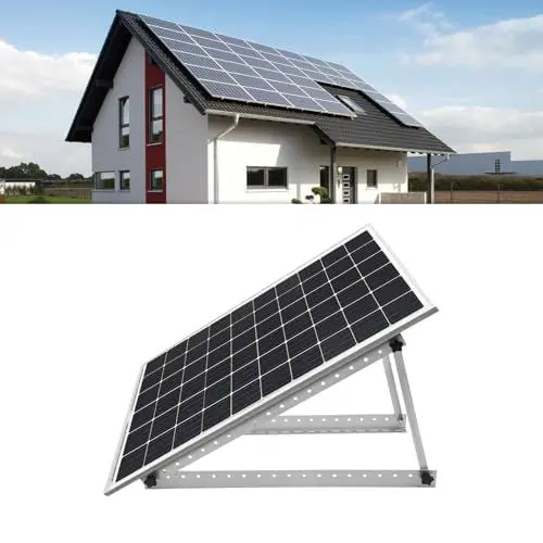 Produktbild: HOARLICN Halterung Solarpanel, Aluminiumhalterung Halterung Balkonkraftwerk 28 Zoll Universal Modulhalterung Solarpanel Befestigung Halter Für 12v Solarmodule