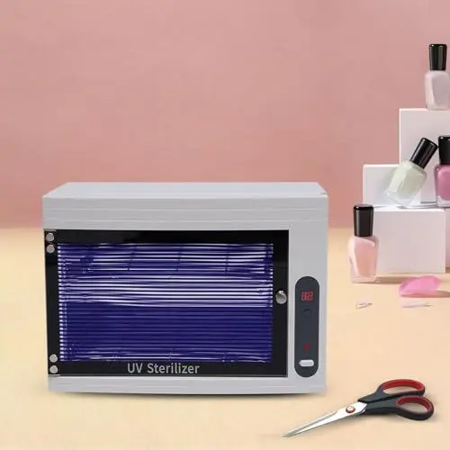 Produktbild: HOARLICN UV Sterilisator Desinfektionsschrank, Sterilisationsgerät Maniküre LED Steriliser Desinfektionsschrank 6w Ultraviolett-Sterilisationsbox Für Maniküre Mit Timer Nagelstudio