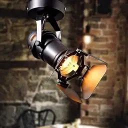 Produktbild: Hobaca® GU10 L19 * W17cm Mini Loft LED-Strahler Deckenleuchten Industrielle Schienenleuchte Anbau-Retro-Lampen Downlight für kleine Vitrine Coffee Bar
