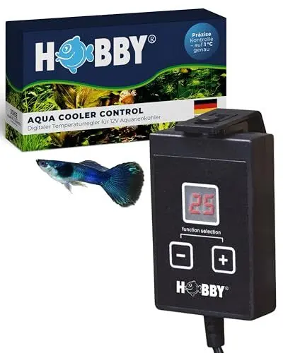 Produktbild: HOBBY Aquaristik Aqua Cooler Control I Digitaler Temperaturregler für 12V Aquarienkühler I präzise Temperaturkontrolle & einfache Bedienung I Steuerungseinheit für Aquarienlüfter I Aquarium Thermostat