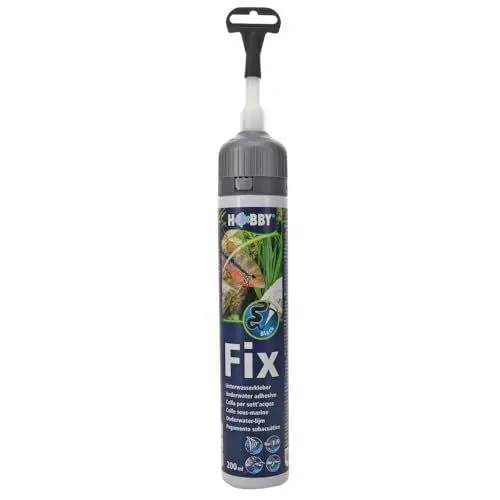 Produktbild: HOBBY Aquaristik Fix Unterwasserkleber I 200 ml Kartusche I universell einsetzbarer Kleber für Aquarien I Hochleistungskleber für Unterwasserreparaturen in Süß- und Meerwasseraquarien I schwarz
