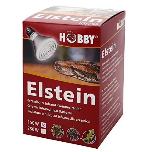 Produktbild: HOBBY Terraristik Elstein Strahler I IOT 90, 150 W I Keramischer Infrarot Dunkelstrahler zur Reptilien- und Insektenhaltung I Terrarium Wärmestrahler I langlebige Wärmelampe für Terrarien