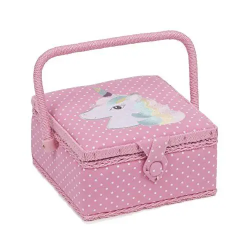 Produktbild: Hobby Gift Exklusives kleines Nähkästchen, Einhorn, 20 x 20 x 11cm