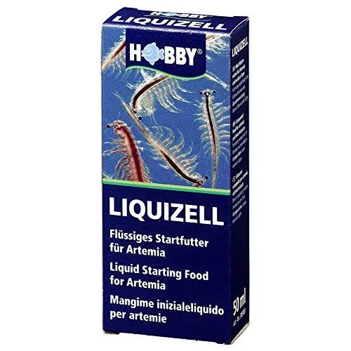 Produktbild: HOBBY Aquaristik Liquizell I 50 ml I Aufzuchtfutter für Artemia Nauplien ab dem 3. Lebenstag I Artemia Aufzuchtfutter mit feinstem Phytoplankton I flüssiges Startfutter für Artemia