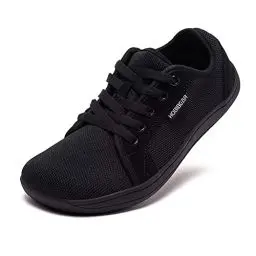 Produktbild: HOBIBEAR Unisex Breite Barfuss Schuhe Damen Herren Barfußschuhe Minimalistische Outdoor Trail Running Walking Schuhe(Schwarz,EU 46)