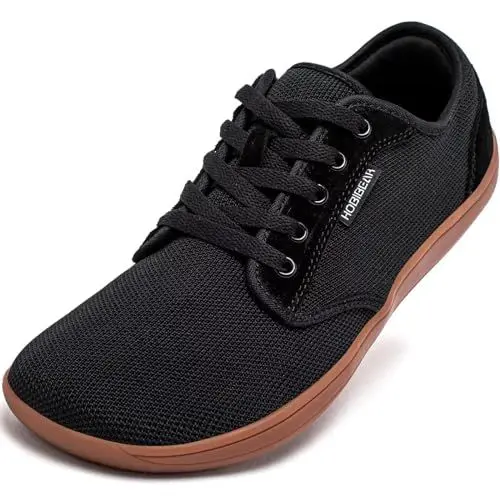Produktbild: HOBIBEAR Unisex Weit Barfußschuhe Minimalistische Barfuss Schuhe Herren Damen Outdoor Trail Running Walking Schuhe(Dunkelbraun, EU 43)