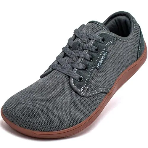 Produktbild: HOBIBEAR Unisex Weit Barfußschuhe Minimalistische Barfuss Schuhe Herren Damen Outdoor Trail Running Walking Schuhe(Graubraun, EU 42)
