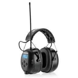 Produktbild: HOCAZOR EM033DAB Kapselgehörschützer, Gehörschutz mit Radio DAB/Bluetooth/FM Einstellbarer Aktiver Lärmreduzierung Schallverstärkung Gehörschutz, NRR 25dB-Schwarz
