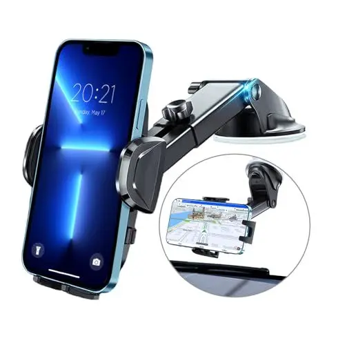 Produktbild: Hocerlu Handyhalterung Auto - Ultra Stabil KFZ Handy Halterung Saugnapf für Armaturenbrett & Windschutzscheibe, Allround Silikon Stoßfest, 360° Drehbar, EIN-Knopf-Release, für 3.8-6.7