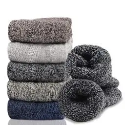 Produktbild: Hocerlu Warme Socken Damen und Herren, 5 Paar Thermosocken Dicke Weich Wintersocken WollSocken WanderSocken Geschenke Kuschelsocken für Frauen und Männer, EU-Größe 35-42