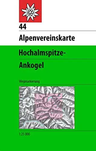 Produktbild: Hochalmspitze - Ankogel: Topographische Karte 1:25.000 mit Wegmarkierungen (Alpenvereinskarten, Band 44)
