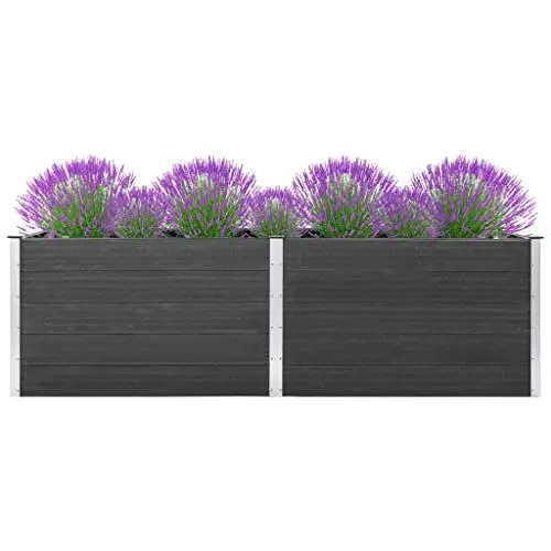 Produktbild: Hochbeet-Pflanzgefäß, Garten-Pflanzkästen aus Verzinktem Stahl, Großer Metall-Pflanzgefäß für den Außenbereich, Gartenbeete für Gemüse, Obst, Blumen, Kräuter, 200 X 50 X 91 cm