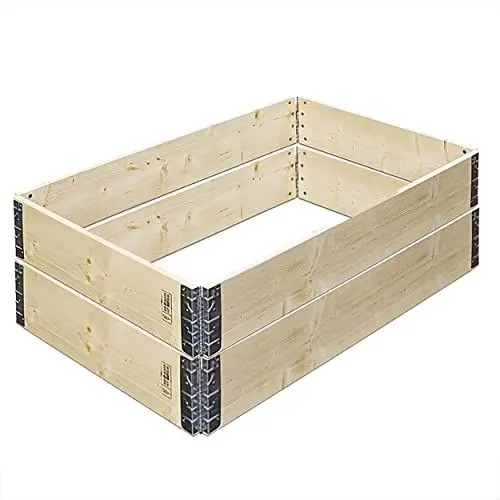 Produktbild: Hochbeet Pflanzbeet 60 x 80 x 19,5 cm aus Fichtenholz 2er Set, erweiterbar, naturfarben