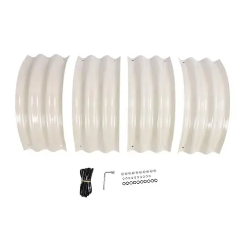 Produktbild: Hochbeet-Set, verzinkter Pflanzkasten, bodenlos, modulares Metall, Aluzink, für den Gemüseanbau im Freien, Obst, Blumen, Kräuteranbau, Zuhause, Schule, Straße, Kräuter, 60 x 60 x (Ivory White)