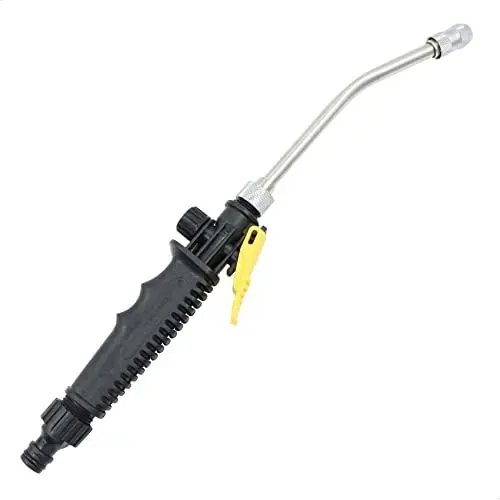 Produktbild: Hochdruck SprüHlanze Hochdruckreiniger Lanze Wasserpistole - Gartenschlauch-Spritzlanze Langlebiges Lanzenspray Abnehmbare 38cm Autowaschpistole Verstellbare ZerstäUberpistole 1 StüCk Schwarz