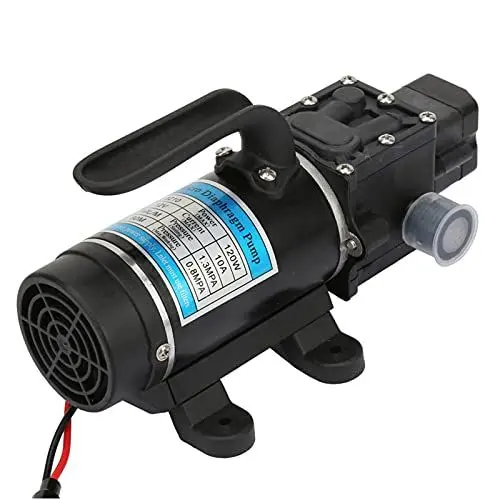 Produktbild: Hochdruck Wasserpumpe Druckwasserpumpe 120W 10L/m 12V/24V Elektrische Selbstansaugende Membranpumpe für Hochdruckreiniger Bewässerungssysteme (12V 3210YD-12-120FS)