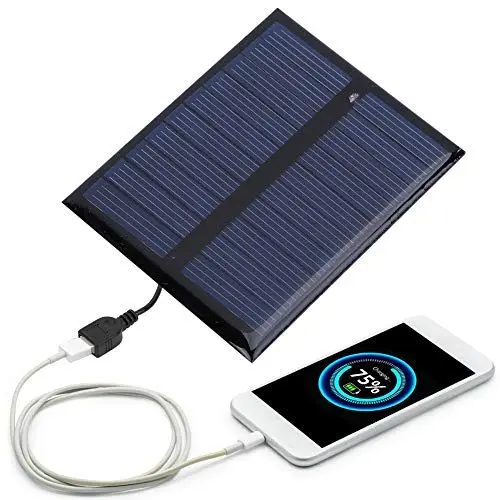 Produktbild: Hocheffizientes 0,5 W 5 V Tragbares Polysilizium-Solarpanel-Ladegerät für Notbeleuchtung