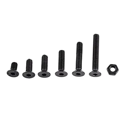Produktbild: Hochfestes M3-Innensechskantschrauben-Set mit Zylinderkopf – 250 Stück Schwarze Muttern und Befestigungselemente aus Legiertem Stahl – Ideal für Industrielle Anwendungen und