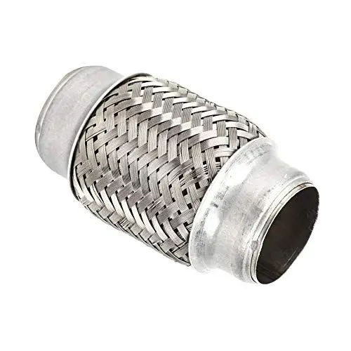 Produktbild: Hochleistungs-Edelstahl-Auspuff-Flexrohr 38 x 102 mm 1,5 x 4 Zoll Doppelgeflecht-Verriegelungs-Liner-Kupplungs-Flexi-Gelenk-Reparaturrohr Autoteile