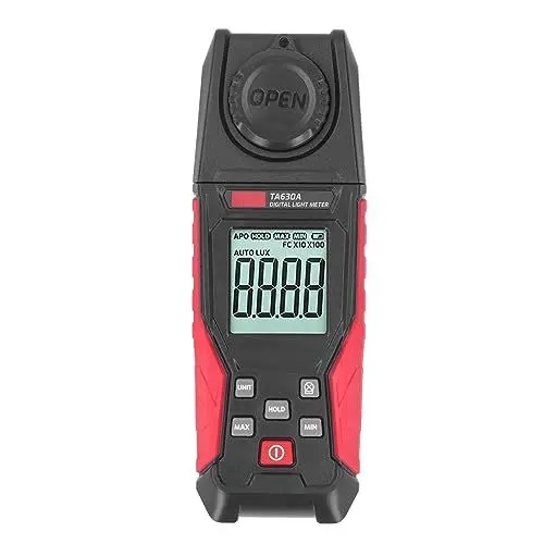 Produktbild: Hochpräzises Digitales Illuminometer, Luxmeter 200000 LX-Bereich, 0,1 LX Auflösung, Luxmeter-Lichtmessgerät mit Alarm für Fabriken, Straßenlaternenbau