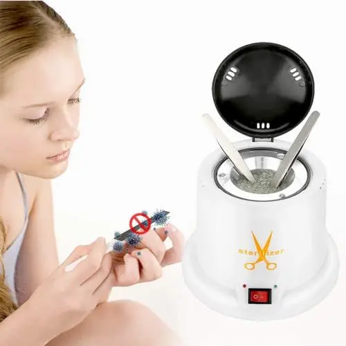 Produktbild: Hochtemperatur-Desinfektion, Nagelwerkzeugzubehör, Sterilisator, Hochtemperaturbox, Metallnagel-Make-Up-Werkzeug Mit Quarzsand, Für Saunen,(Eu)