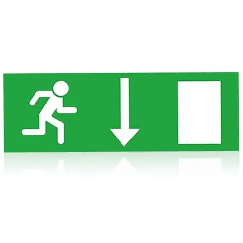 Produktbild: Hochwertiges Notausgangsschild，Fluchtweg,Notausgang,Sicherheitsmarkierung,Mit Selbstklebenderschaumschicht, 130mmx6mm(Pfeil)