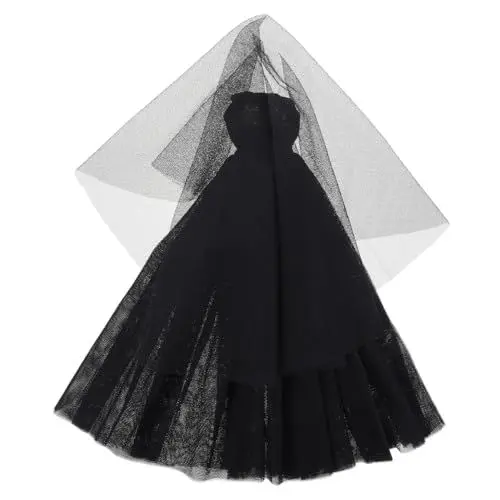 Produktbild: Hochzeitskleid Wiedergeborene Puppenkleidung Kleid Schwarzes Mikrokleid Faja Für Kleid Schwarzes Kleid Top Bjd Kleidung Puppenkleidung Outfits Kleidung Für TOYANDONA