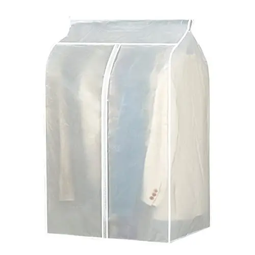 Produktbild: IUIBMI Hochzeitskleid-Staubschutz, 3D-Reißverschluss, Kleidungs-Staubschutz, Lange Kleidersäcke, Staubdicht, Anzugtasche, Anzughüllen, Jacke, Reise-Aufbewahrungstasche für Schrankaufbewahrung
