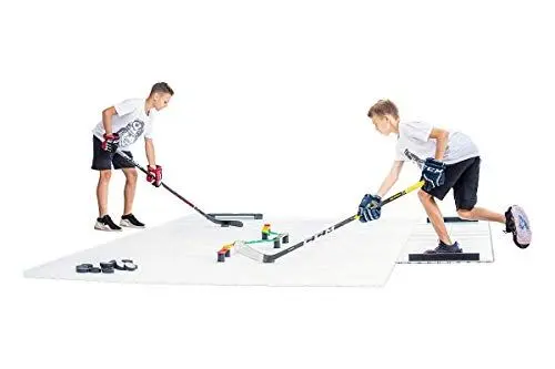 Produktbild: Hockey Revolution Tiles 18 - Trocken Trainingsbodenbelag - Hockeyfliesen - strapazierfähiger, glatter, ineinandergreifender Bodenbelag aus Trockenland, leicht und verstellbar, für drinnen und draußen