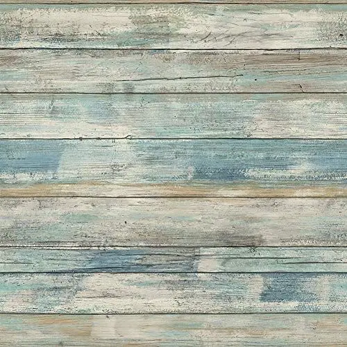 Produktbild: Hode Klebefolie Holzoptik Möbelfolie Holz Blaugrün 30x300cm Tapete Selbstklebende Folie für Möbel Wand Schublade Küchenrückwand Badmöbel DIY Wasserdicht