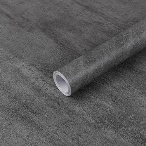 Produktbild: Hode Klebefolie Möbel Grau 40x300cm Möbelfolie Betonoptik Selbstklebende Folie für Möbel Küche Fensterbank Schrank Dunkelgrau Wasserdicht Tapete