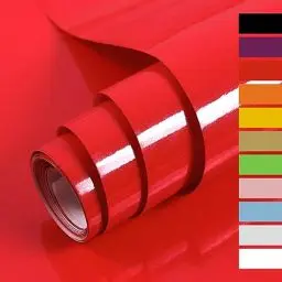 Produktbild: Hode Klebefolie Rot Glitzer 60cmX5m Möbelfolie Hochglanz Selbstklebende Folie Oberflächenschutz Küche Schrank Wasserdicht Möbel DIY Dekorfolie Tapeten