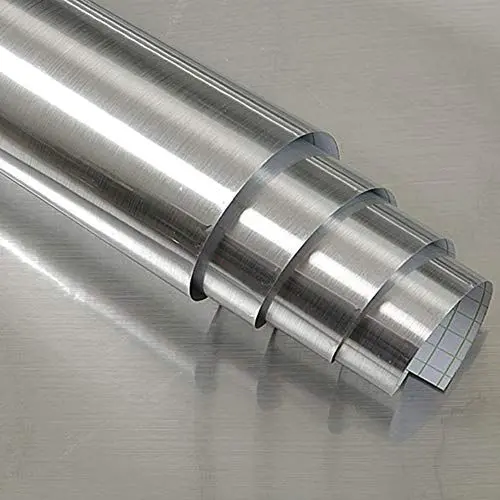 Produktbild: Hode Silber Klebefolie Selbstklebende Folie DIY Dekorfolie Wasserdicht PET+ PVC Metall-Optik 40X300cm