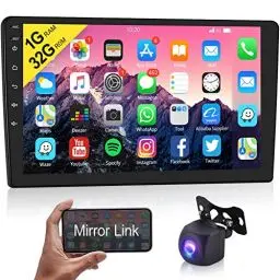 Produktbild: Hodozzy Autoradio Android Navi 9 Zoll 32GB Touchscreen Auto Stereo 2 Din mit GPS Navigation, WiFi, Bluetooth Autoradio Bildschirm, Mirror Link, HiFi FM RDS Radio Doppel Din Rückfahrkamera, USB/SWC