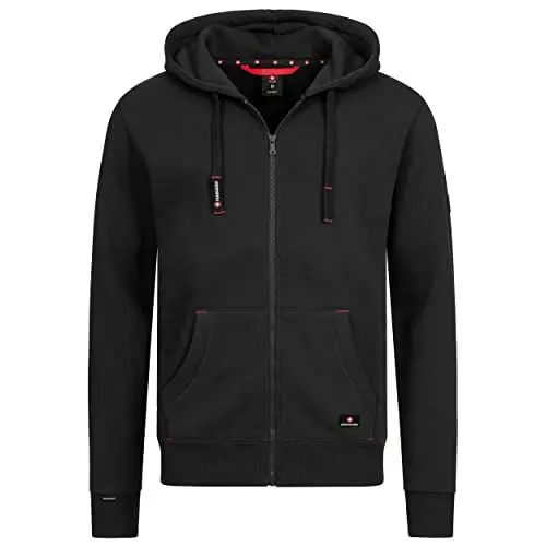 Produktbild: Höhenhorn Woodberg Herren Hoodie Pullover Schwarz Gr. 4XL