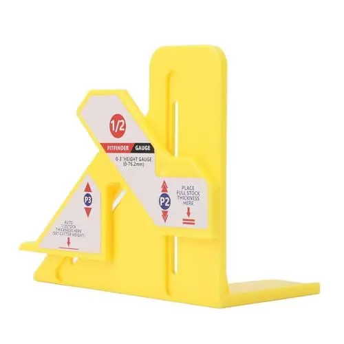 Produktbild: Höhenmesser, Holzbearbeitungs-Höhenmesser, Tischsägen-Tiefenmesslineal, Hochpräzises Tischsägen-Messblock-Höhenlineal für Tischsägenfräse, Tischbohrmaschine