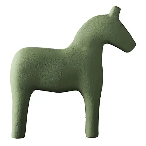 Produktbild: Hölzerne Pferdefigur, Reine Farbe, Weit Verbreitete Kiefernholz-Pferdestatue, Handbemalt für die Familie (L)