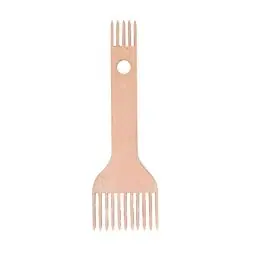 Produktbild: Webstuhlkamm aus Holz, geflochtene DIY-Werkzeuge, doppelseitiger Makramee-Fransenkamm zum Basteln, Teppichhandwerk, Wandteppichweben, Basteln
