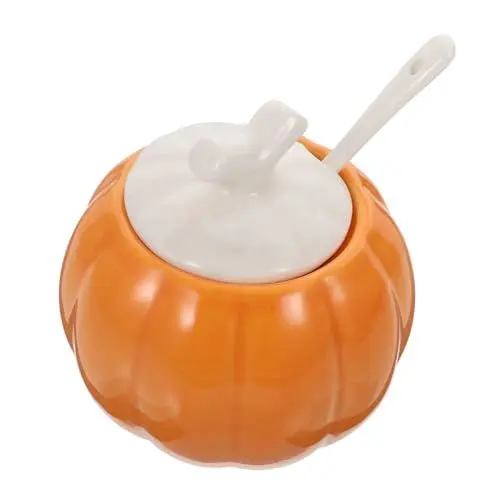 Produktbild: Hoement Großes Fassungsvermögen Keramik-gewürzvorratsglas mit Kürbis-design für Halloween